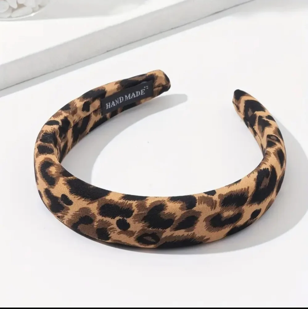 Leopard Print Sponge Headband by Hand Made, NEW